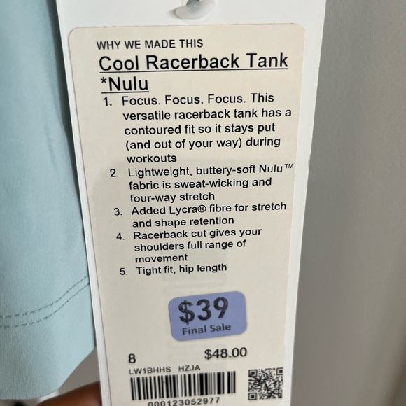 Lululemon Athletica Soft Blue Tank Top - Picture 3 of 5